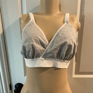 Bravado Gray and White Wrap Bralette